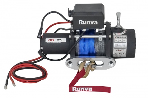 Лебёдка автомобильная электрическая 12V Runva EWX5000SR 2268 кг (синтетический трос) фото 2