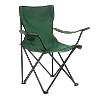 Кресло PREMIER складное  мягкие тканевые подлокотники (зеленое)  нагрузка 100 кг