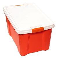 Ящик IRIS для хранения  белый/оранжевый  56 л  59 1х38 8х33 2 см