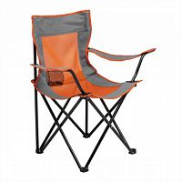 Кресло складное PREMIER туристическое  оранжевый/серый  нагрузка до 100 кг
