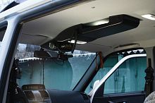 Консоль потолочная для установки р/c УАЗ Патриот рестайлинг 2015  вырез под р/c 140х40 мм  черная