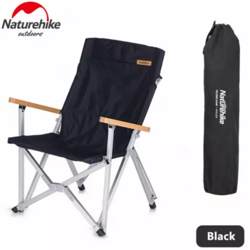 Кресло туристическое Naturehike  складное черное  до 120 кг
