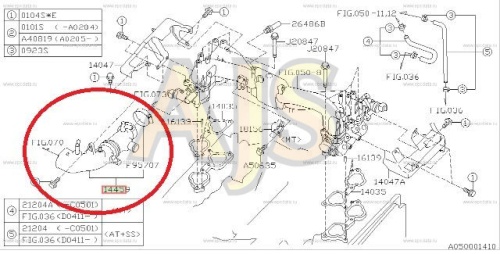 патрубок турбины Subaru Forester SG5 фото 2