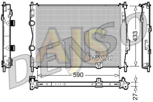 Радиатор двигателя Denso Nissan Qashqai J10 MR20DE, HR16DE 07-13 фото 2