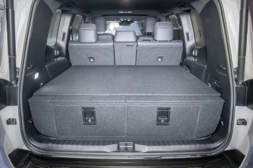 Органайзер в багажник для Toyota Land Cruiser 300 (2 выдв.ящика+клав.замки+спальник) фото 3