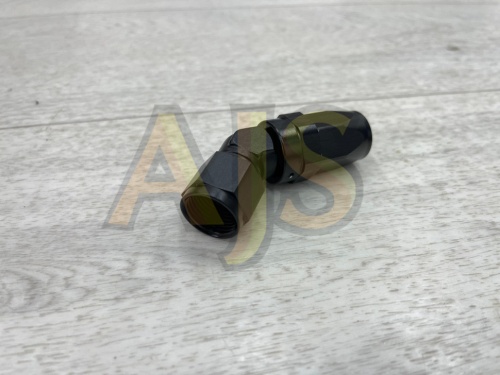 Фитинг AJS черный AN8 45 градусов усиленный фото 2