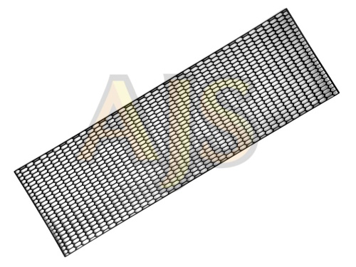 Сетка алюминиевая для бамперов 100х30 черная (ромб сетка) фото 4