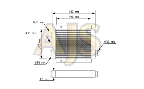 Радиатор масляный для гидравлических систем BWR16