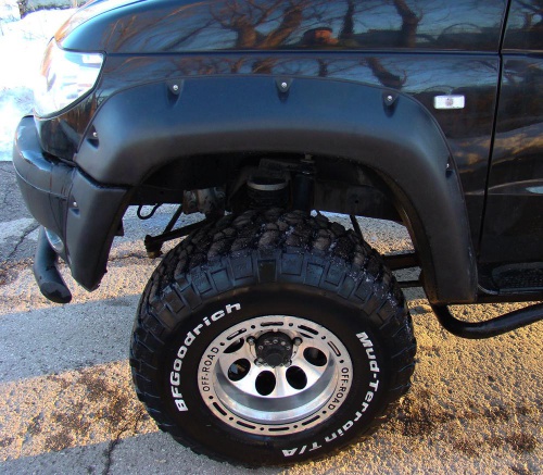 Расширители колёсных арок УАЗ Патриот пикап (с накладками на передний бампер) дорестайлинг фото 3