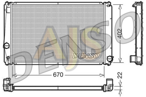 Радиатор двигателя Denso Toyota Rav 4 A30, A40 05-19 MT