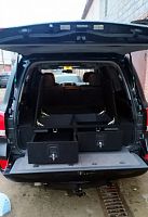 Органайзер в багажник для Toyota Land Cruiser 200 (2 выдвижных ящика с замками  спальник)