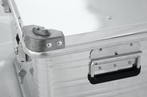 Ящик алюминиевый РИФ усиленный с замком 592х388х409 мм (ДхШхВ) фото 2