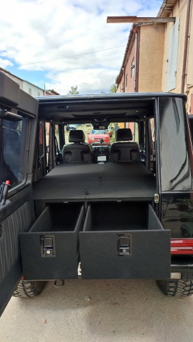 Органайзер в багажник для Mercedes-Benz G-Class (2 выдвижных ящика) фото 5