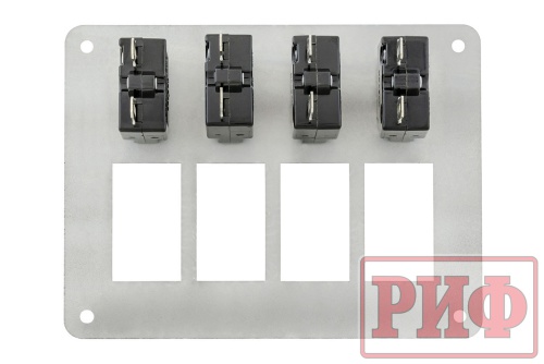 Панель монтажная распределительная для 4 переключателей 12-32В DC с предохранителями фото 4