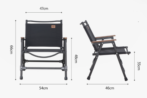 Кресло туристическое Naturehike  складное черное  увеличенного размера  нагрузка до 120 кг фото 3