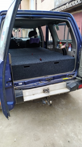 Органайзер в багажник для Nissan Patrol Y61 (2 выдв.ящика+спальник) фото 2