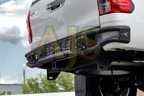 Бампер силовой задний BMS ALFA для Тойота Хайлюкс Рево 2015-2020 фото 7