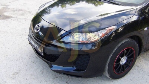 Mazda 3 2010—2013 Накладки на передние фары (реснички) комплект 2шт фото 2
