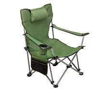 Кресло PREMIER складное с откид.спинкой  твердые тканевые подлокотники (зеленый)  нагрузка 80 кг