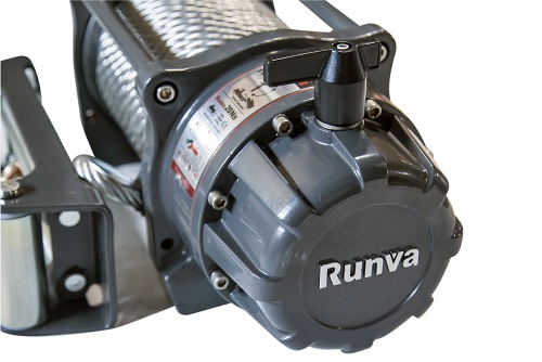 Лебёдка автомобильная электрическая 12V Runva 20000 lbs влагозащищенная  стальной трос фото 4